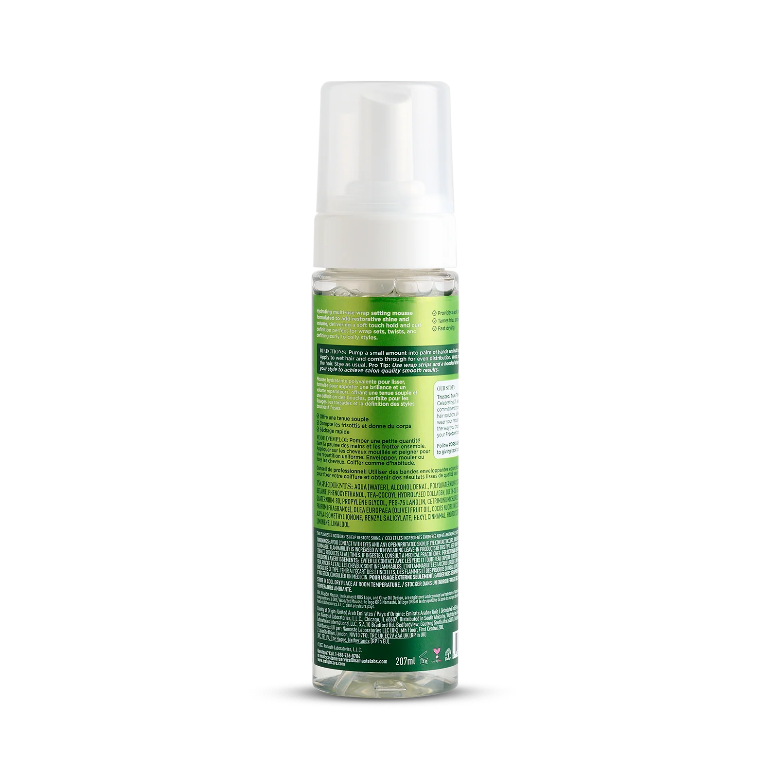 Mousse ORS à l’Huile d’Olive et Noix de Coco – Coiffage et Boucles