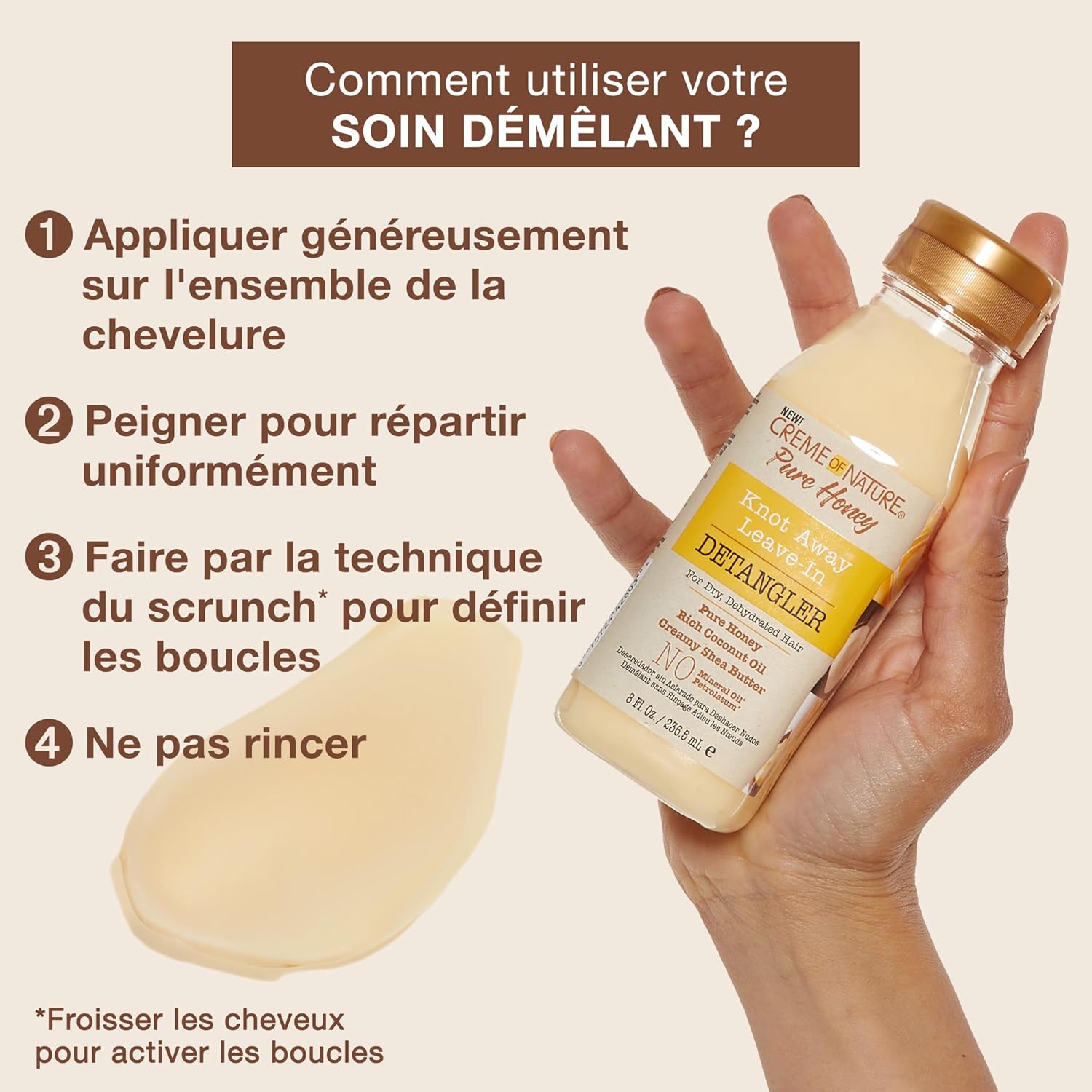 Creme of Nature Pure Honey Knot Away Detangler | 236.5ml