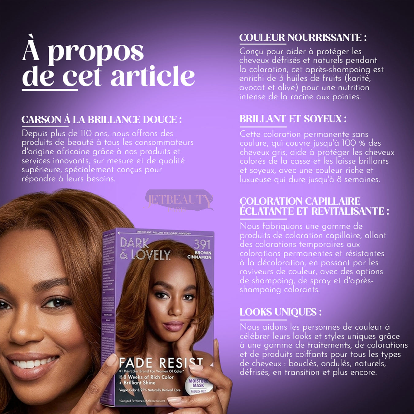 Dark and Lovely Cinnamon Brown Hair Color No. 391