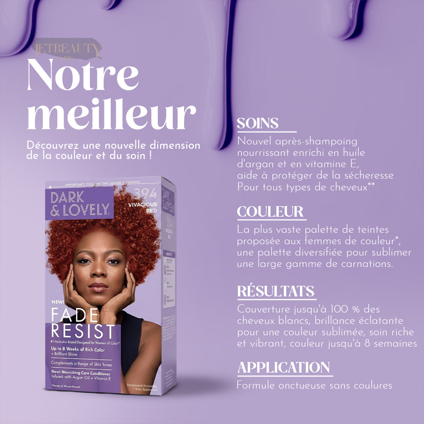 Dark and lovely bright red coloring N°394