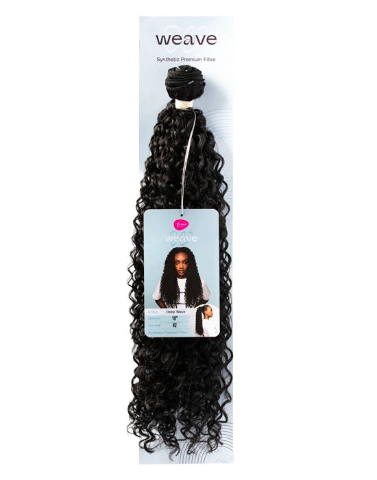 Feme Weave Deep Wave – Tissage Synthétique Boucles Profondes Effet Naturel 18''