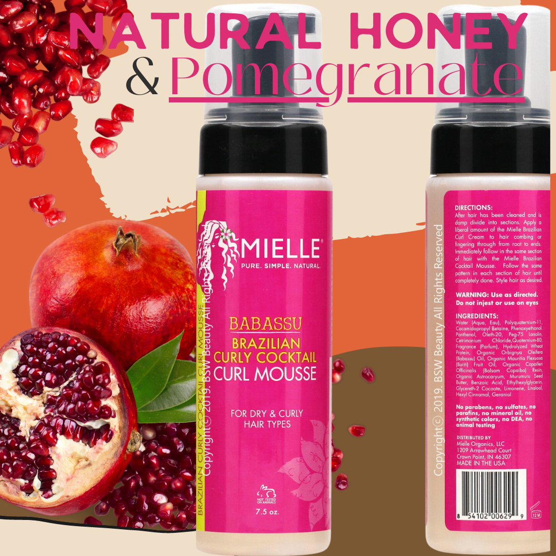 Mielle Organics Mousse Définissante pour Boucles à la Grenade et au Miel | 7.5 oz