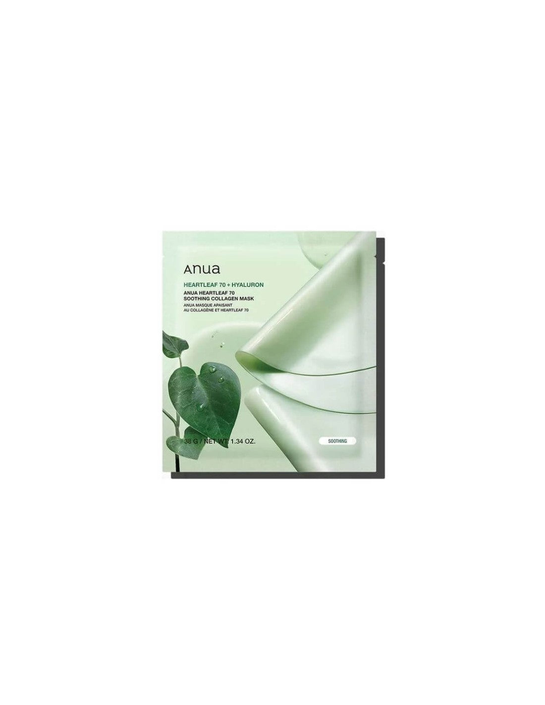 Anua, Heartleaf 70, Hyaluron, Apaisant, Masque facial, Pour le visage, 28 ml