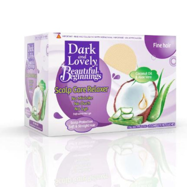 Dark and Lovely Beautiful Beginnings Défrisant Fine Hair Relaxer sans soude | Cheveux fine