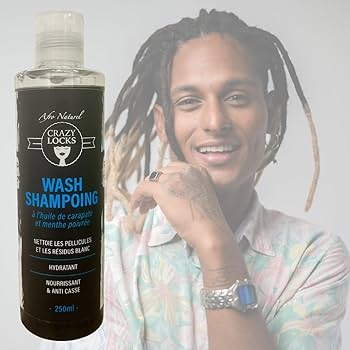 Crazy Pouss Locks Combination Set - Gelocks Fixation Forte (Black) 300g, Wash Shampoo 250ml, Moisturizing Spray with Carapate Oil and Peppermint 250ml