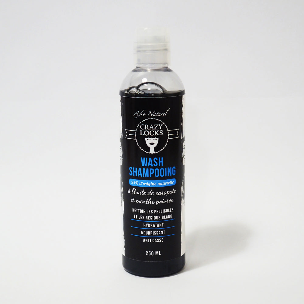 Wash Shampoing pour cheveux locksés est enrichit en menthe poivrée et huile de carapate nourrissant et assainissant 250ml