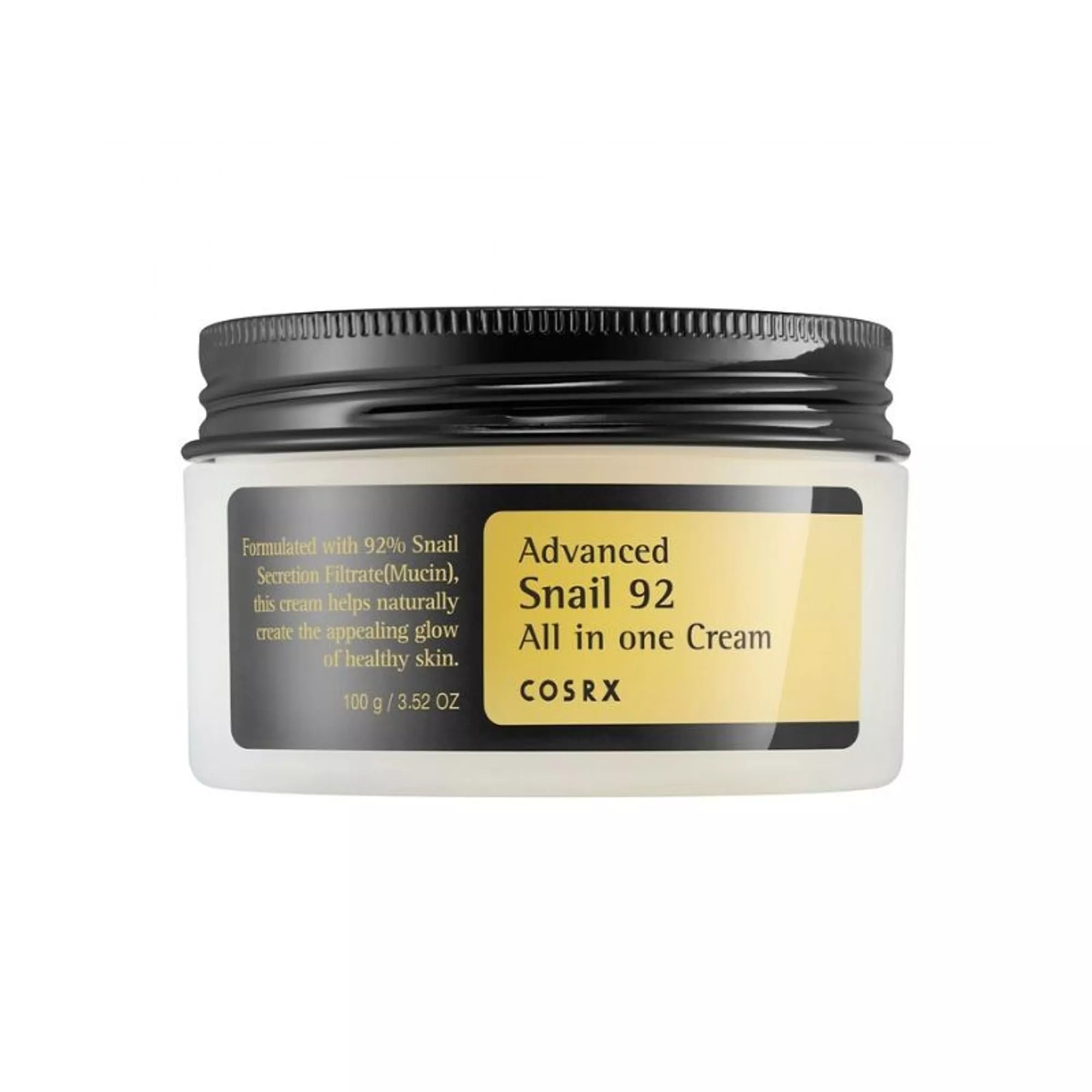 Cosrx Snail 92 crème régénérante à la bave d'escargot 100g