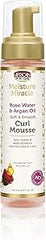 African Pride Moisture Miracle Mousse for Curly Hair with Rose Water and Argan Oil, Flexible Hold, Enhances Curls, Creates Wave Patterns, No Residue, Deep Moisture,