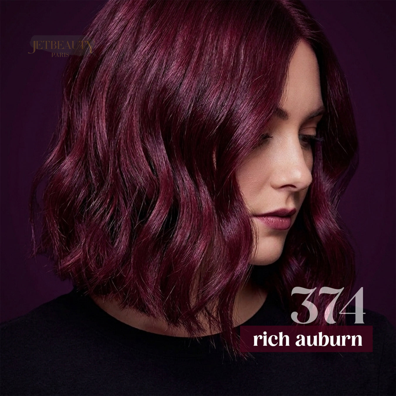 Dark and lovely “rich auburn” coloring N°374