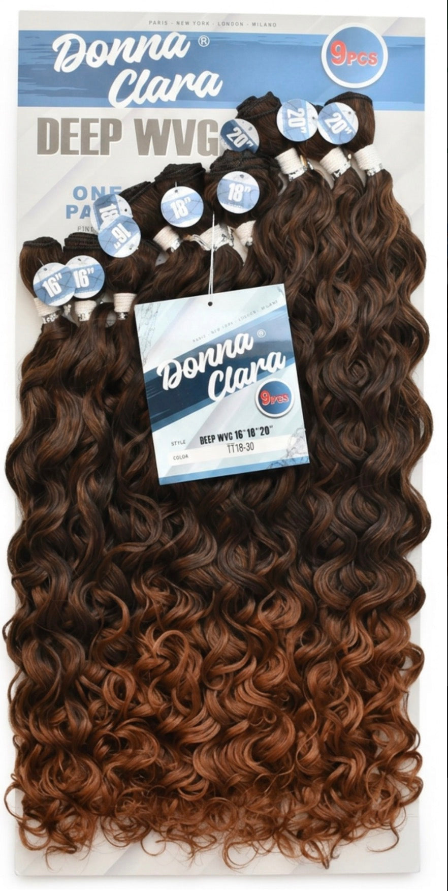 Tissage Deep WVG 9 Pièces – 16″ 18″ 20″ | Donna Clara