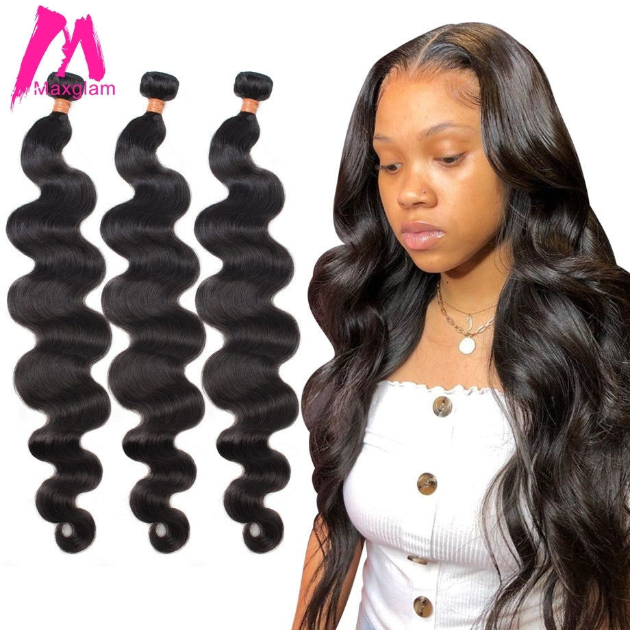 Extensions de Cheveux Brésiliens Ondulés Remy, 8-30 Pouces : Lot de 1