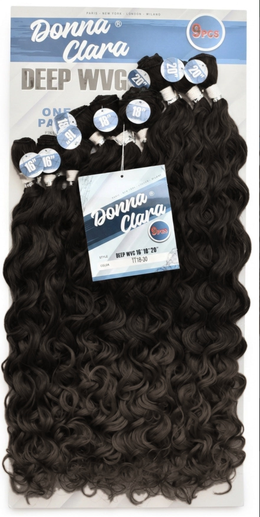 Tissage Deep WVG 9 Pièces – 16″ 18″ 20″ | Donna Clara