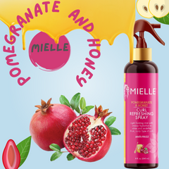 Revitalize your curls with Mielle's Pomegranate & Honey Refreshing Mist 8oz 