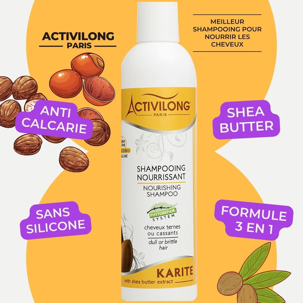 Shampooing Nourrissant Karité d'Activilong est bien plus qu'un simple nettoyant capillaire. C'est un véritable soin nourrissant qui va transformer votre chevelure en profondeur