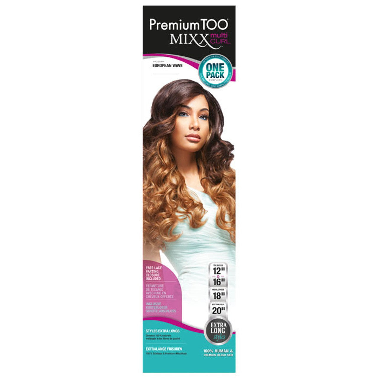 Premium Too Mixx European Wave 1 Pack solution Tissage 12"16"18"20"