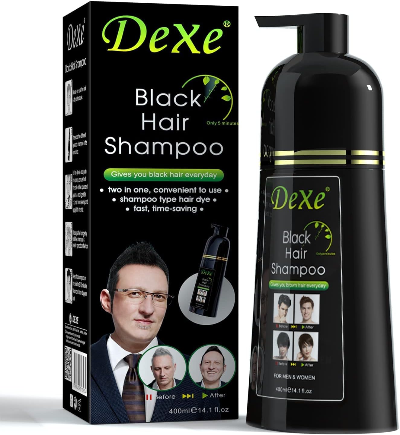 Dexe Shampoing cheveux noirs 400 ML