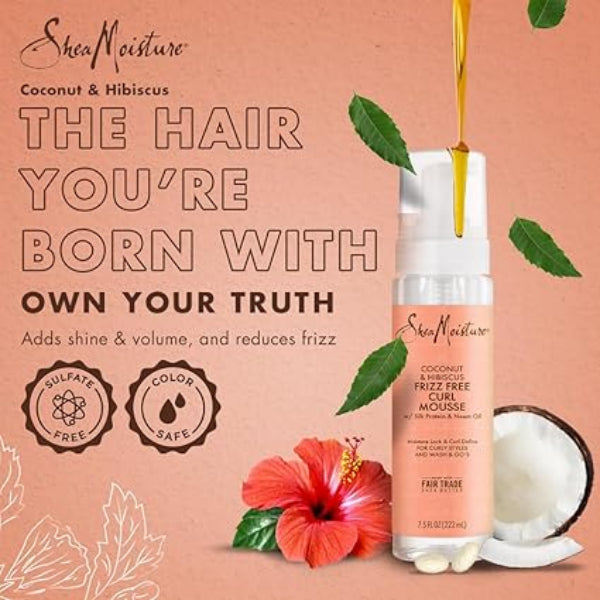 Shea Moisture Mousse Boucles sans frisottis (Frizz-free Curl Mousse)