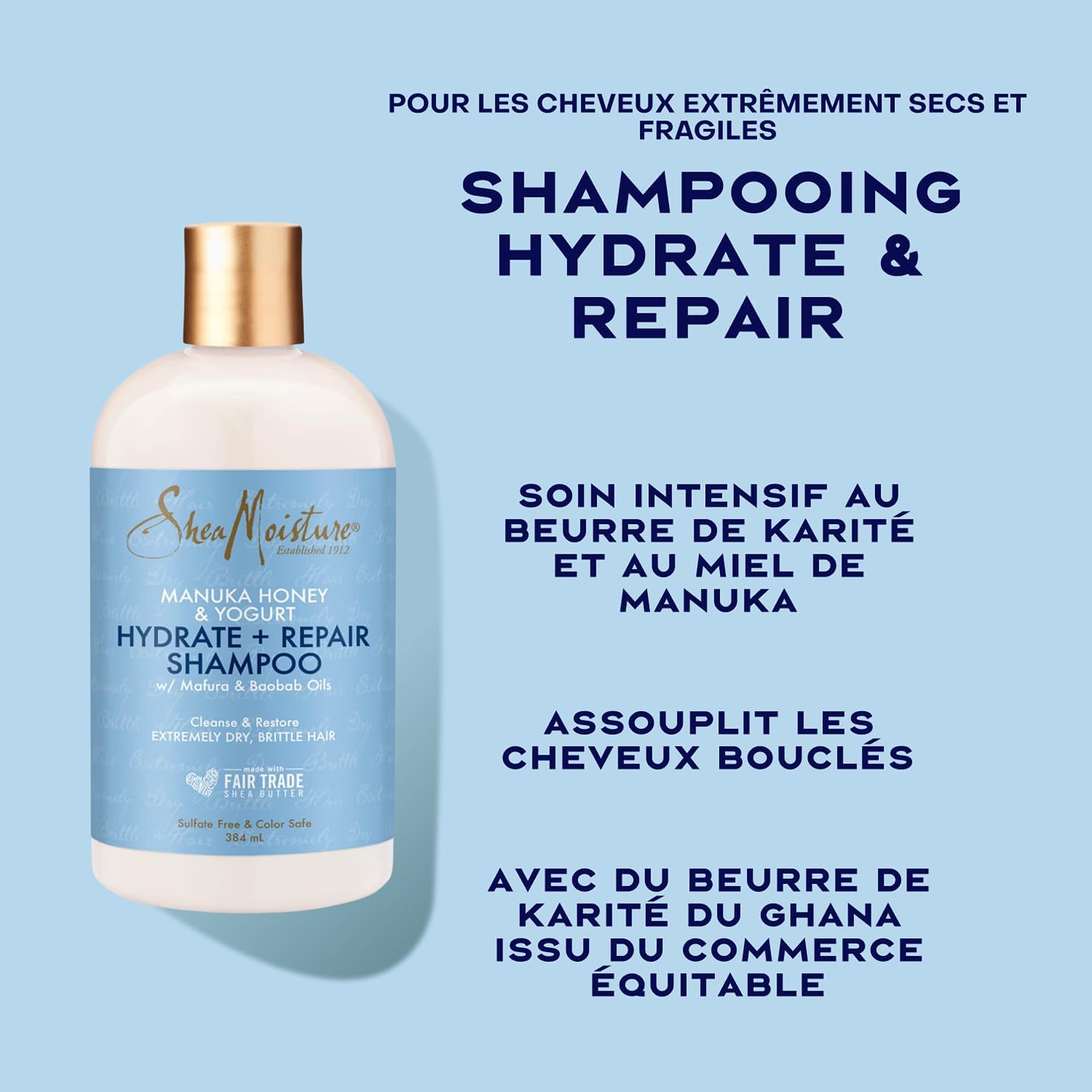 Shea Moisture - Shampoing Manuka Honey & Yogurt 384ml