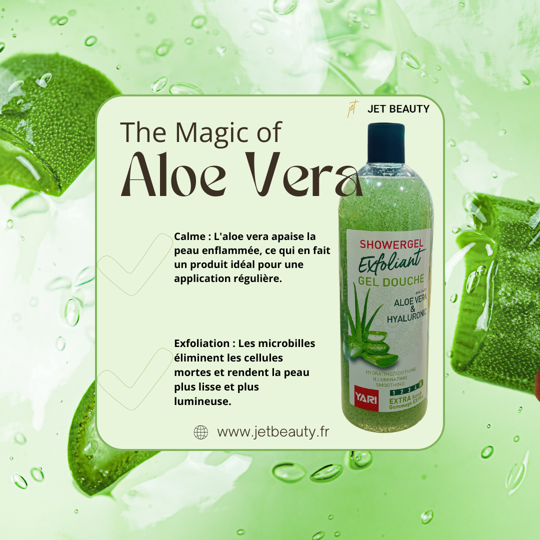 Gel douche exfoliant Aloé véra & Hyaluronique 1L