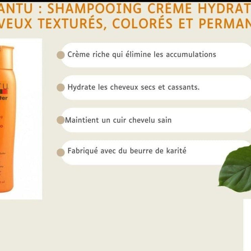 Cantu : Shampooing crème hydratant (cheveux texturés, colorés et permanentés)