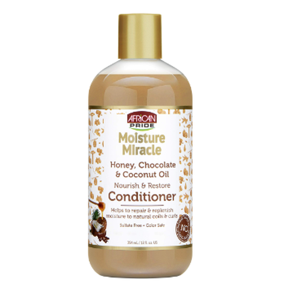 AFRICAN PRIDE MOISTURE MIRACLE APRÈS-SHAMPOOING MIEL ET CHOCOLOAT