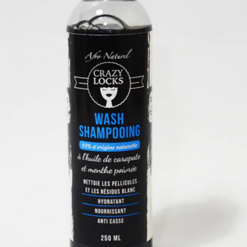Wash Shampoing pour cheveux locksés est enrichit en menthe poivrée et huile de carapate nourrissant et assainissant 250ml