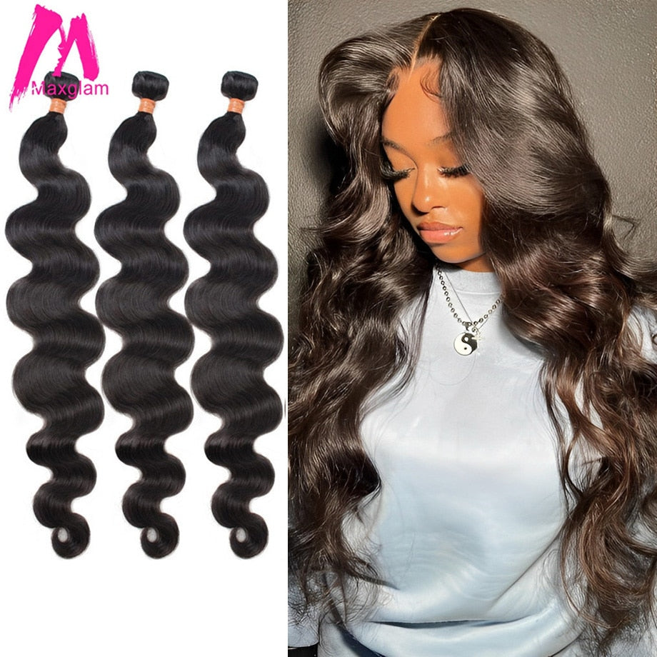 Brazilian Wavy Remy Hair Extensions, 8-30 Inches: 1 Pack