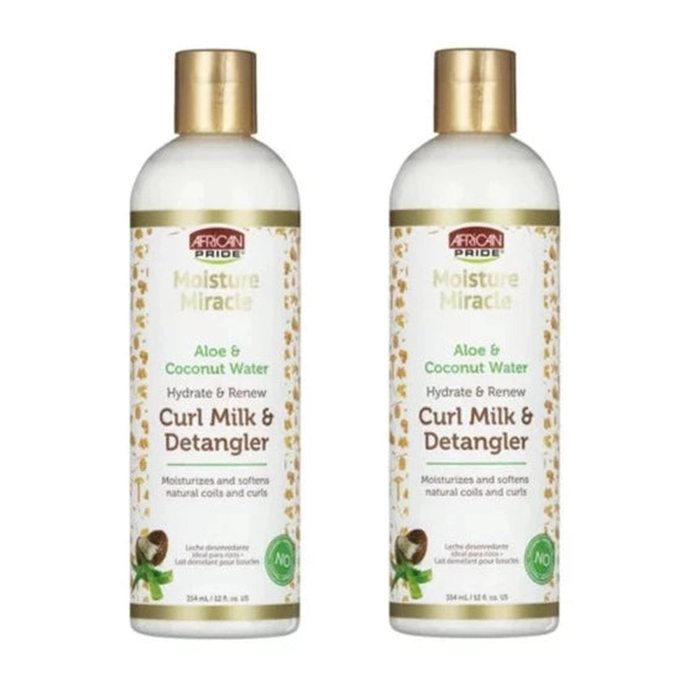 African Pride Moisture Miracle Aloe & Coconut Water Hydrate & Renew Curl Milk Detangler