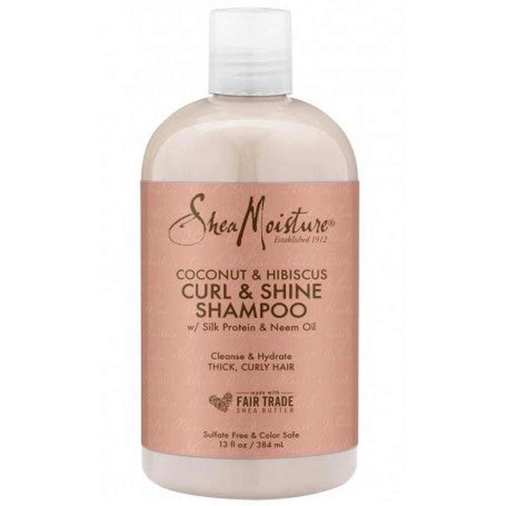 Shea Moisture Coconut & Hibiscus Curl TRIO : Comprend Curl & Shine Shampoo, Curl & Shine CONDITIONER, Curl Enhancing Smoothie de Shea Moisture.